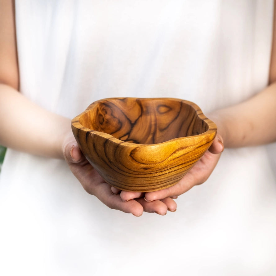 Star Teak Wood Bowls